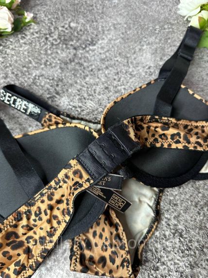 Комплект Victoria's Secret Very Sexy Push-up Bra & Rhinestone Shine Original, комплект зі стразами, Леопардовий, 85C | Зображення 2