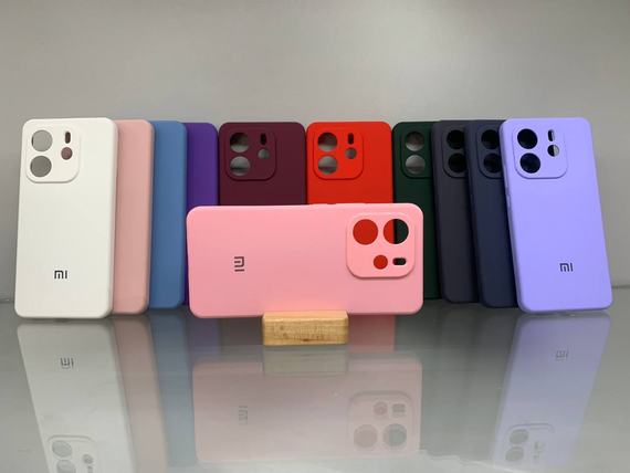 Xiaomi Note 14 4G Протиударний чохол з логотипом софт тач рожевий