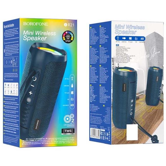 Bluetooth Колонка Borofone BR21 Navy Blue | Зображення 3