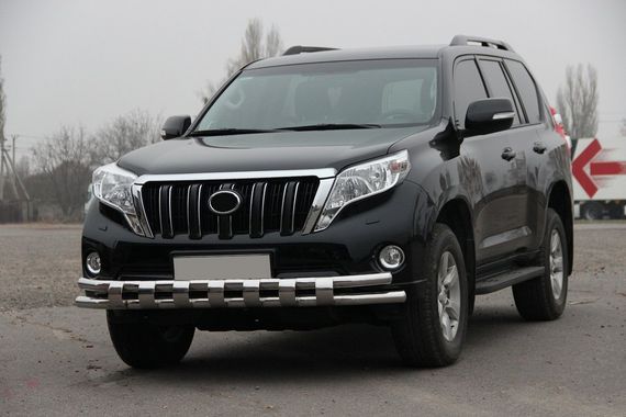 Передній захист ST016-2 (нерж) для Toyota Land Cruiser Prado 150 | Зображення 1