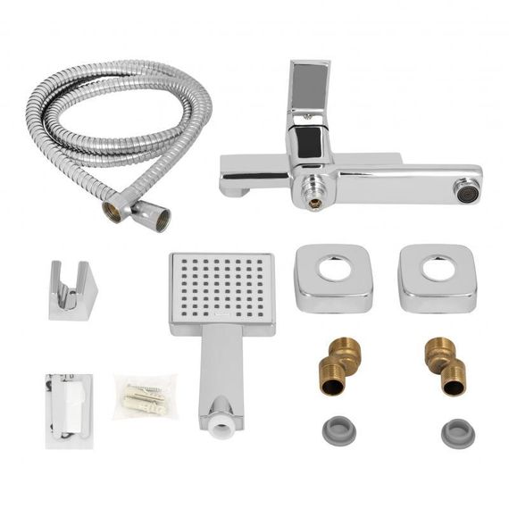 Змішувач для ванни Lidz Dozorca 0051 з поворотним виливом (з душовим гарнітуром) (k35) LDDOZ0051CRM45404 Chrome | Зображення 5