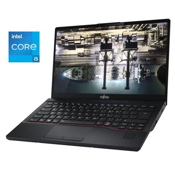 Ультрабук Б-клас Fujitsu LifeBook E5412 / 14" (1920x1080) IPS / Intel Core i5-1235U (10 (12) ядер по 3.3 - 4.4 GHz) / 16 GB DDR4 / 256 GB SSD / Intel Iris Xe Graphics / WebCam / Win 10 б/в