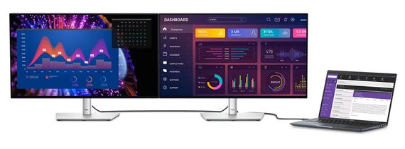 Монітор Dell  27' U2724DE HDMI, DP, USB-C, RJ-45, Audio, IPS, 2560x1440, 120Hz, sRGB 100%, Pivot (210-BKTV) | Зображення 9