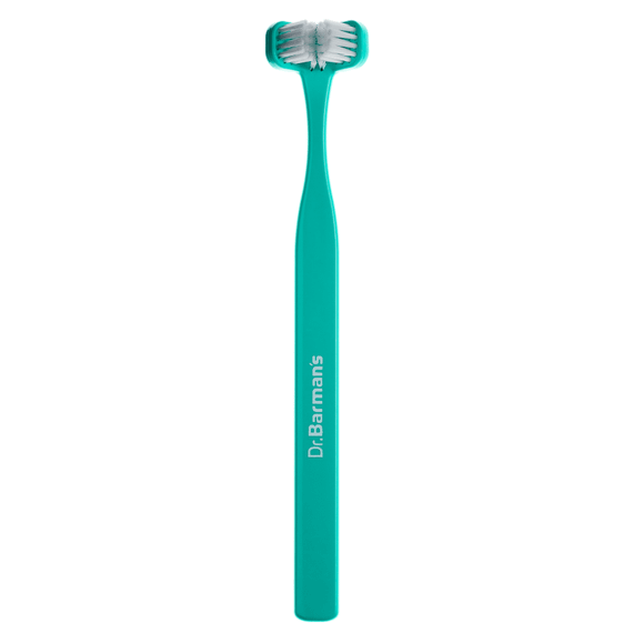 Тристороння зубна щітка Dr. Barman`s Superbrush, стандартна, бірюзова