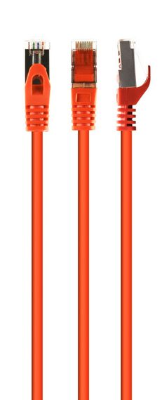 Патч корд Cablexpert PP6A-LSZHCU-O-1M, S/STP, литий, 50u" штекер із фіксатором, 1 м, помаранчевий