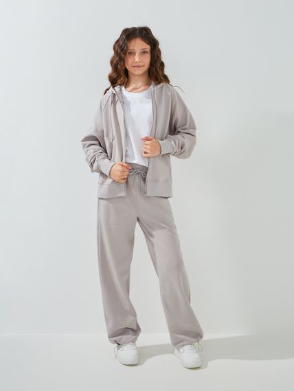 Костюм толстовка+штани для дівчинки Dinomin 391 152 см Світло-сірий shop (2000999463587)