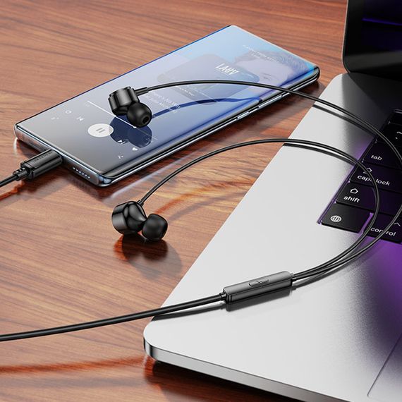 Навушники Borofone BM94 Sonar universal (Type-C/1.2m) Black | Зображення 4