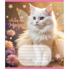 Зошит учнівський "Кішка фея" 024-560046L-3 в лінію, 24 аркуші