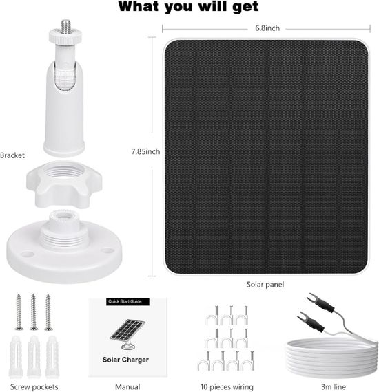 Сонячна панель потужністю 6 Вт, сумісна з відеодомофоном і іншою технікою | Зображення 4