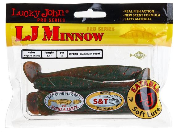 Виброхвосты съедобные LJ Лаки Джон Pro Series MINNOW 4.4in (11.10)/085 5шт. | Зображення 1
