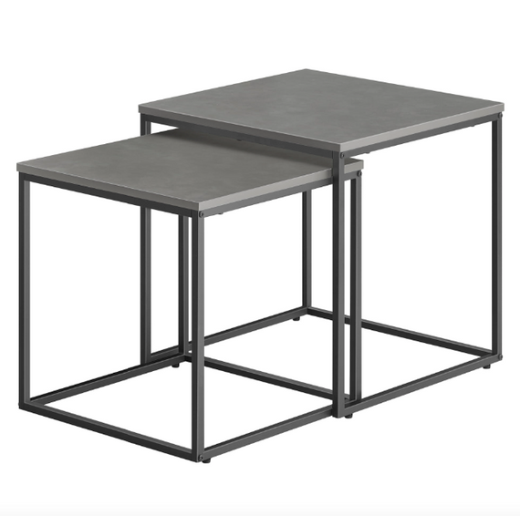 Комплект журнальних столиків Leobert Nika квадратні графітовий