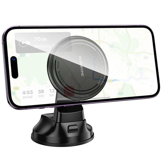 Автотримач Borofone BH136 Parker ring magnetic (center console) Black | Зображення 3
