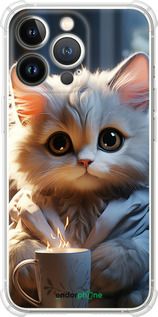 Чохол на iPhone 13 Pro Білий кіт "5646sp-2372-2448"
