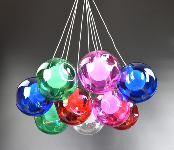 Люстра підвісна на 9 лампочок 26310 Хром 35-140х40х40 см. | Зображення 1