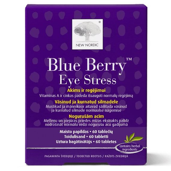 Комплекс для профілактики зору New Nordic Blue Berry Eye Stress 60 Tabs
