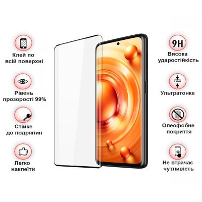 Стекло защитное BeCover Xiaomi 12 Lite Black (708560) | Зображення 3