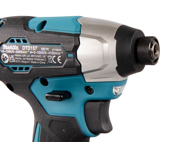 Винтоверт импульсный аккумуляторный Makita DTD157Z (140 Нм, 1/4", BL, LXT, без аккумуляторов и зарядного устройства) | Зображення 3