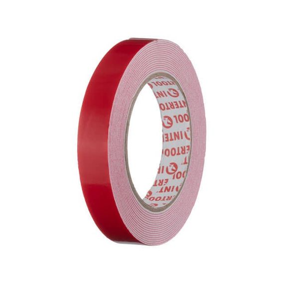 Стрічка клейка двостороння універсальна 5 м, 19*1 мм, біла, спінений поліетилен INTERTOOL KT-0814