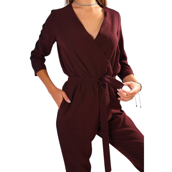 Комбінезон жіночий костюмка баклажановий 42-44, 44-46 | Зображення 2