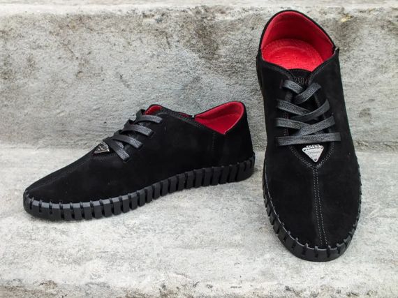 Замшевые мужские мокасины Prime Shoes черный 40 размер | Зображення 3