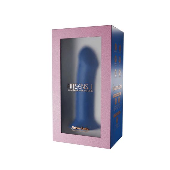 Двошаровий дилдо Adrien Lastic Hitsens 1 Blue, підходить для страпона, діаметр 4,5 см, довжина 17,7 см sexstyle | Зображення 1