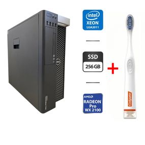 Робоча станція Dell Precision T3600 Tower / Intel Xeon E5-2690 (8 (16) ядер по 2.9 - 3.8 GHz) / 32 GB DDR3 / 256 GB SSD / AMD Radeon Pro WX 2100, 2 GB GDDR5, 64-bit / DVD-ROM б/в + Подарунок Розумна інтерактивна зубна щітка Colgate Connect M1 / Bluetooth