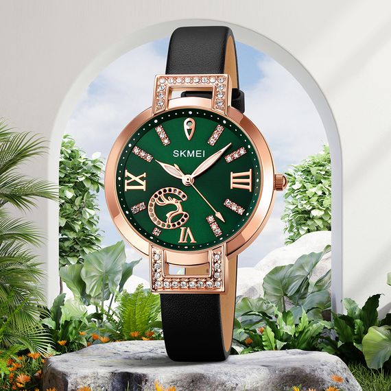 Жіночий годинник Skmei 1977GNBK Green-Black | Зображення 4