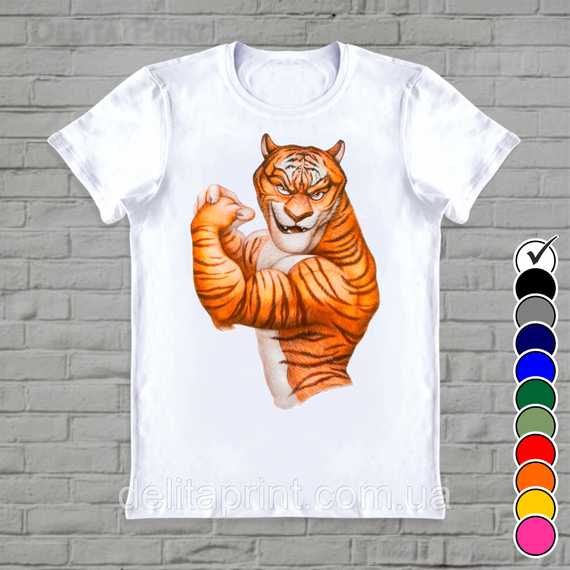 Футболки новорічні Фемілі Лук "Смугасті Тигри" Family Look парні | Зображення 3