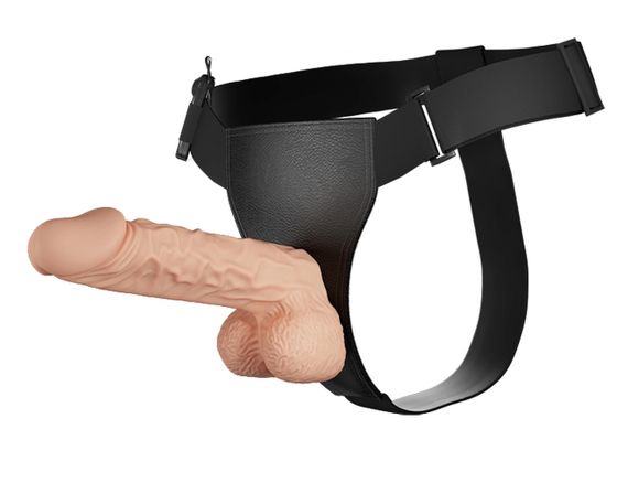 Страпон з великим фалоімітатором (довжина 24 см, діаметр 5 см) та вібрацією Ultra Passionate Harness - Strap On RealDeal 9.4", | Зображення 2