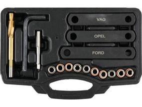Засоби для ремонту різьби гальмівних супортів FORD/OPEL/VAG YATO Польша, М9х1,25; 16 елем. YT-17700