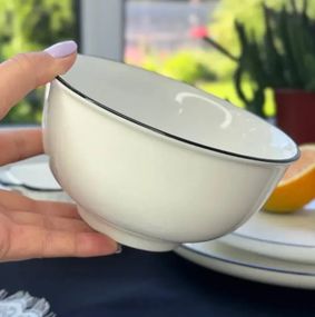 Салатник круглий Olens Вінтажний 102-1243 15х7 см 700 мл білий