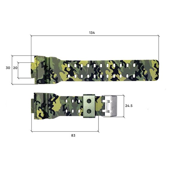 Ремінець для годинника Skmei 1688CMGN Camo Green | Зображення 2