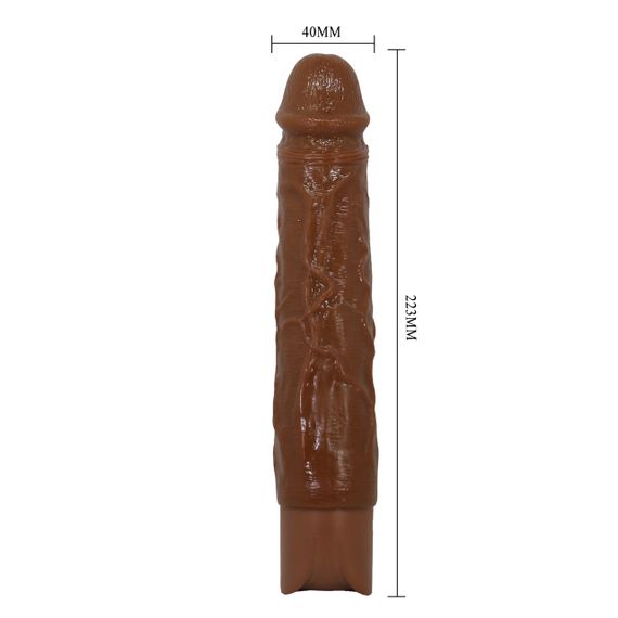 Реалистичный вибратор - Pretty Love Osric Realistic Vibrating Dildo Brown Sex Aura | Зображення 9