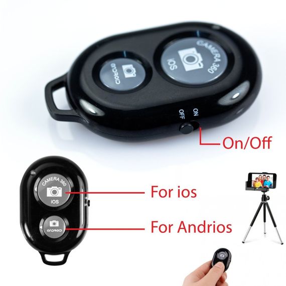 Bluetooth пульт кнопка для селфи, Android iOS | Зображення 1