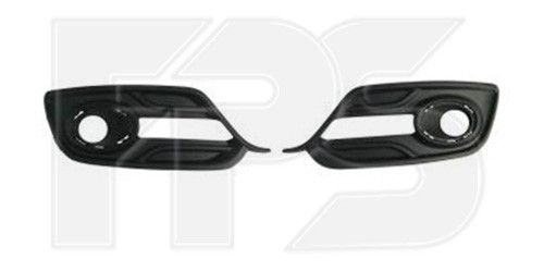 Решетка в бампер левая+правая Renault Megane '14-16 (c отв.) +DRL (FPS) 261521862R