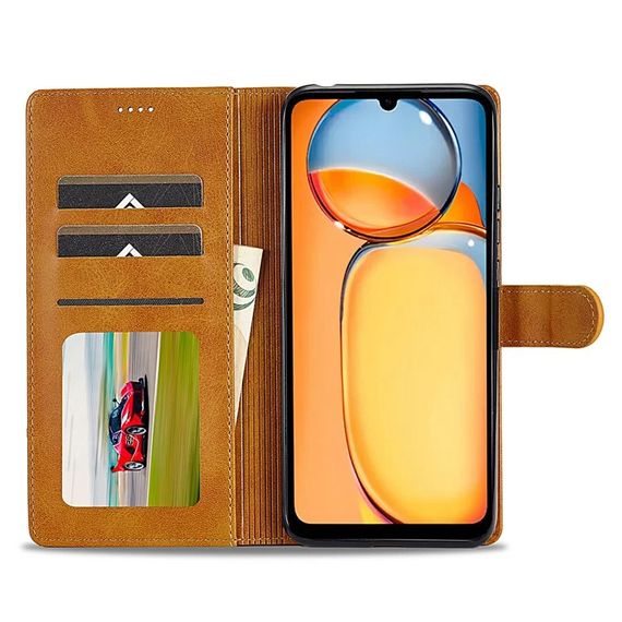 Чохол книжка iMeeke для Xiaomi Redmi 13C колір Коричневий | Зображення 2