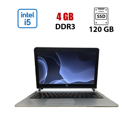 Ноутбук Б-класс HP ProBook 430 G3 / 13.3" (1366x768) TN / Intel Core i5-6200U (2 (4) ядра по 2.3 - 2.8 GHz) / 4 GB DDR3 / 120 GB SSD / Intel HD Graphics 520 / WebCam / Не держит б/у