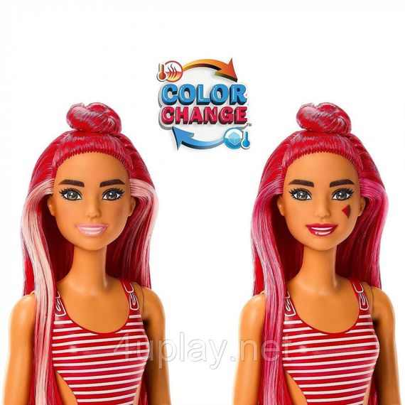 Набір Barbie Pop Reveal Fruit Series Watermelon Crush Лялька Барбі Соковиті фрукти Кавуновий смузі, змінює колір | Зображення 6