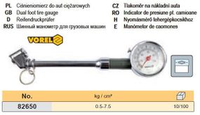 Манометр шин Польша измеритель давления 2,8-10 бар VOREL-82650