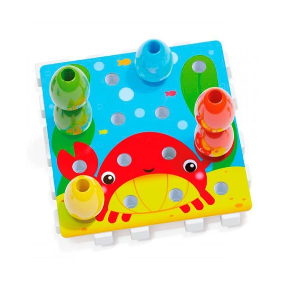 Розвиваючий набір мозаїки 2 в 1 Quercetti 2270-Q 16 фішок, 4 картки, 4 основи | Зображення 2