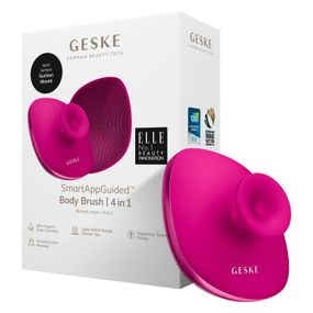 Щітка для тіла GESKE Body Brush metal 4в1 starlight, Малиновий