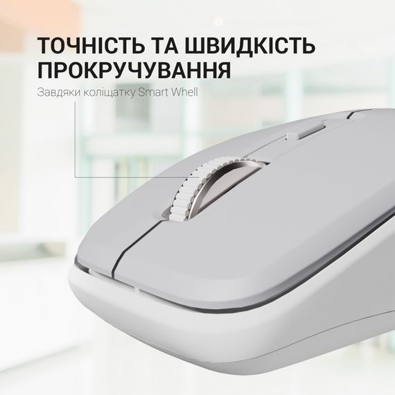 Мишка OfficePro M267G Silent Click Wireless Gray (M267G) | Зображення 7