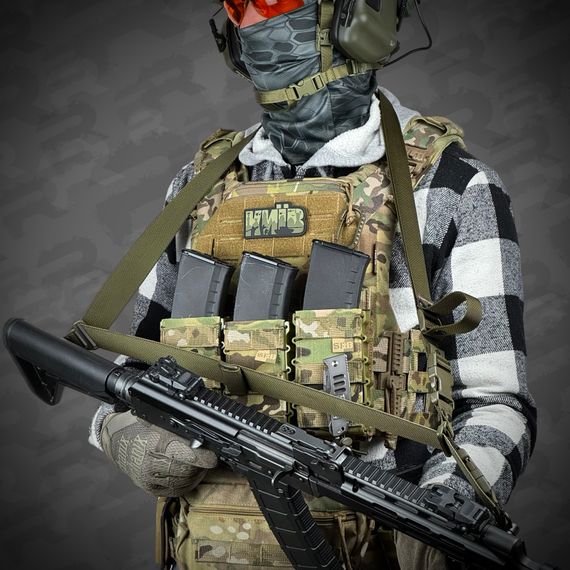 Ремінь збройовий триточковий RAGNAROK "Hel" Gen.II QD Олива | Зображення 3