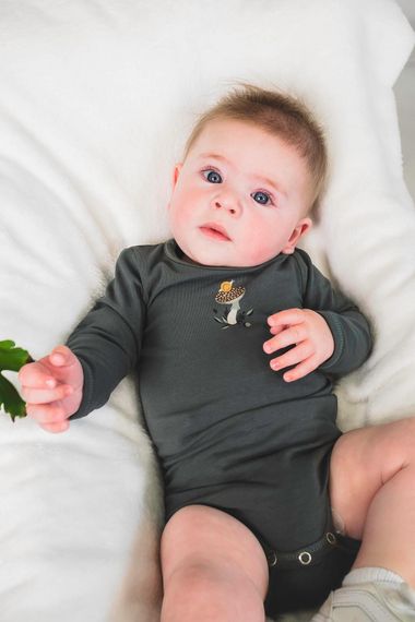 Дитяче боді для новонароджених Green Cotton 56 см Темно-зелений (25111224A) | Зображення 2