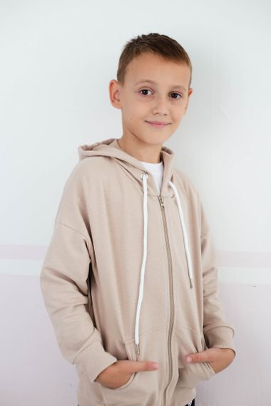 Худі для хлопчика (підлітковий) Носи своє 152 Бежевий (p-14112-158587) | Зображення 3