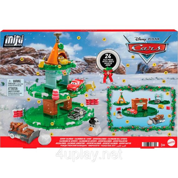 Адвент-календарь Тачки Disney Pixar Cars Minis Advent Calendar Новогодний подарочный набор Тачек
