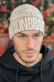 Мужская  шапка «Braxton» (5160) кофейный + кремовый