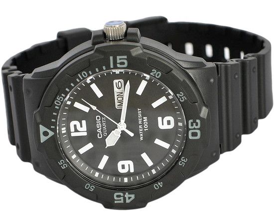 Стильні чоловічі полімерні наручний годинник Оригінал Casio Collection MRW-200H-1B2VEG з полімерним ремінцем | Зображення 1