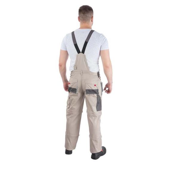 Штани-трансформер робочі з лямками 6 в 1, 100% бавовна, щільність 180 г/м2, S INTERTOOL SP-30411 | Зображення 4
