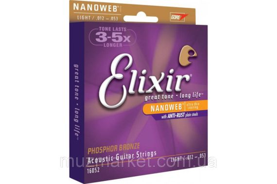 Струни для акустичних гітар ELIXIR PB NWL | Зображення 1